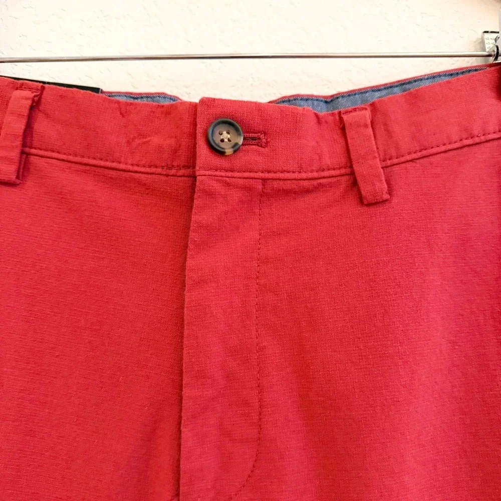 Banana Republic Aiden Short Mens 32 Slim Fit Red Chino‎ Shorts 10
